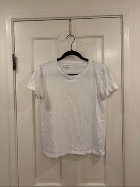 Jcrew White Girlfriend Crewneck Tee